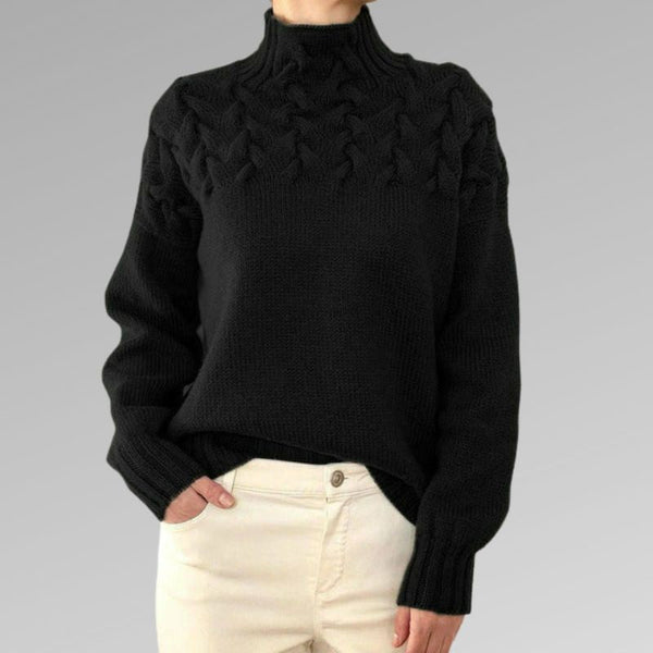 Galloir - Eleganter Pullover aus Zopfstrick