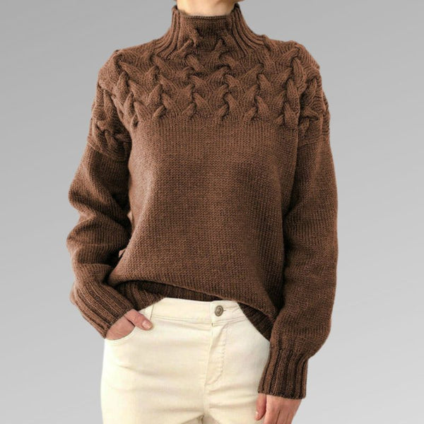 Galloir - Eleganter Pullover aus Zopfstrick